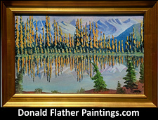 Original landscape oil painting on canvas from the 1930's or 1940's by renown Canadian Artist, Donald Flather